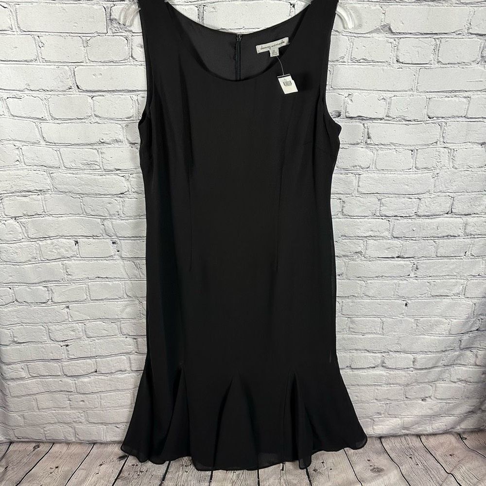 DANNY & Nicole Women’s Dress Classic Sleeveless Flared Bottom Skirt Black 12 NWT